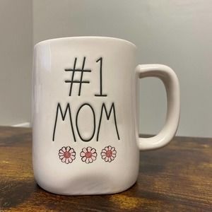 Rae Dunn Mom Mug Pink Daisies